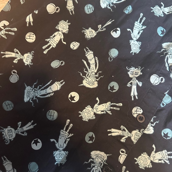 The Nightmare Before Christmas Button Shirt NBC Spooky Halloween Top - Picture 3 of 4